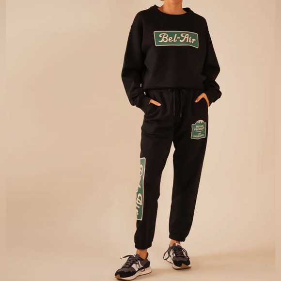 Bel-Air Sweatshirt In Black With Green - Picture 4 of 6